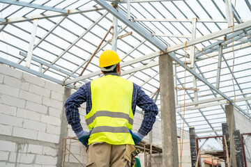 Engineer at work on construction site,building, construction,development.