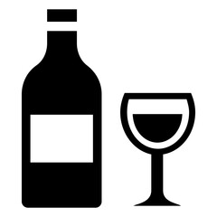 
Drink in bottle with glass
