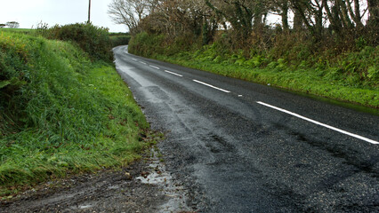 Rural roads just after the rain 