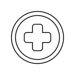 Fototapeta premium Medical Help simple line icon