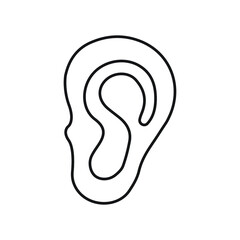 Ear Human Organ simple line icon