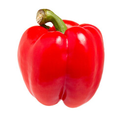 Red Bell pepper isolated on white background