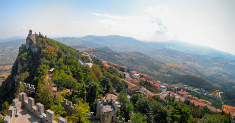 Fototapeta na wymiar View of the city of San Marino