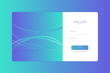 Landing page sign up form template design. Flat vector illustration