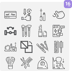 Simple set of worse related lineal icons.