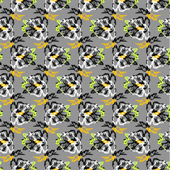 abstract seamless pattern with flowers