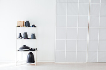 equipment photo studio accessories professional photographer of the white room