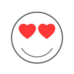   heart eyes and big laugh icon illustration 