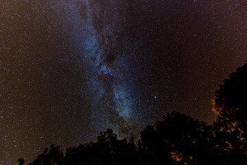 Milchstrasse in dunklem Nachthimmel