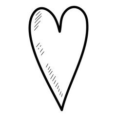 Christmas holidays sweet heart icon. Hand drawn and outline illustration of Christmas holidays sweet heart vector icon for web design