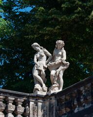 Fototapeta premium Two sculptures in Zwinger, Dresden