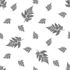 Bright leaves seamless graphic pattern