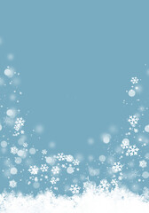 Blue Winter Background with snowflakes for your own creations