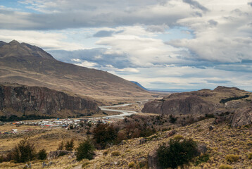 Obraz premium A view of Patagonian scenery near El Chaltén.