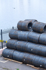 Steel low carbon wire rod, hot rolled steel drawing wire twelve millimeters or half an inch in...
