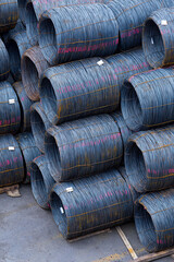 Steel low carbon wire rod, hot rolled steel drawing wire twelve millimeters or half an inch in...