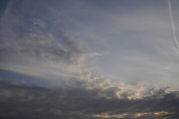 dark sky with clouds before sunset