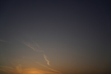 Fototapeta premium Sky before sunset with small transparent stripes