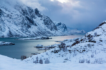 Fototapeta premium Vestvagoy, Lofoten Archipelago, Nordland county, Norway, Arctic Circle, Europe