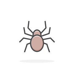 Spider icon in filled outline style.