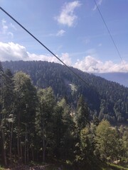 cable car in the mountains