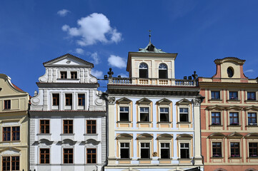 Fototapeta na wymiar Colorful old buildings in Old Town Square Prague
