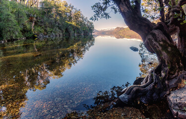 Tarde en la costa del Lacar