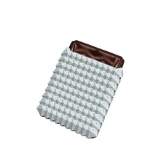 abstract chocolate or cookie in wrapper. 3d rendering, 3d illustration.