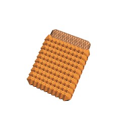 abstract chocolate or cookie in wrapper. 3d rendering, 3d illustration.