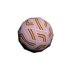 Ball with a pattern generated by computer.3d rendering, 3d illustration