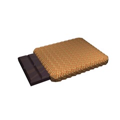abstract chocolate in wrapper.3d rendering, 3d illustration.