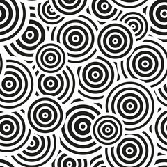 Simple circle geometric seamless pattern.