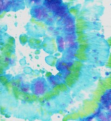 Fototapeta na wymiar Hippie Water Paint. Batik Pattern for Material 