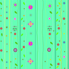 Repeating decorative background pattern.  Original template for creating patterns for fabrics, paper, packaging of romantic gifts, toys, sweets, household items
