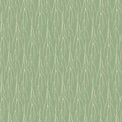 Fototapeta na wymiar Roots on green background, seamless pattern. Abstract wallpaper.