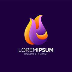 Fire Gradient Logo Design