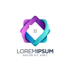 House Gradient Logo Design