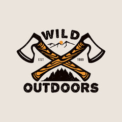 Camping Adventure outdoors Travel Logo