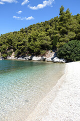 Beautiful and picturesque fishing village and bay of Agnontas, Skopelos island, Sporades, Greece