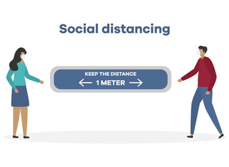 Social distancing People stay Coronavirus COVID-19