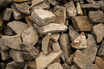 slabs of loose sandstone rocks