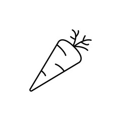 carrot icon element of vegetables icon for mobile concept and web apps. Thin line carrot icon can be used for web and mobile. Premium icon on white background
