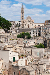 Obraz premium Matera, district of Matera, Sasso Barisano district with the Duomo, European Capital of Culture 2019, Basilicata, Italy, Europe