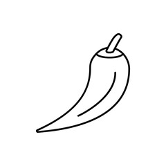 pepper chili icon element of vegetables icon for mobile concept and web apps. Thin line pepper chili icon can be used for web and mobile. Premium icon on white background