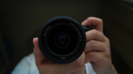 Hands of a photographer