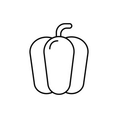 paprika icon element of vegetables icon for mobile concept and web apps. Thin line paprika icon can be used for web and mobile. Premium icon on white background