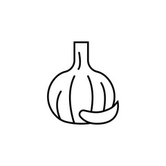 garlic icon element of vegetables icon for mobile concept and web apps. Thin line garlic icon can be used for web and mobile. Premium icon on white background