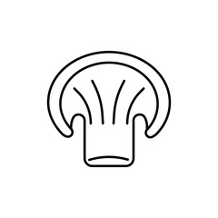 mushroom icon element of vegetables icon for mobile concept and web apps. Thin line mushroom icon can be used for web and mobile. Premium icon on white background