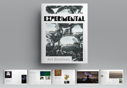Art Grayscale Brochure Layout