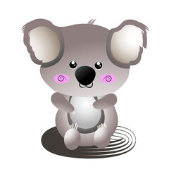 Cartoon of a koala. Animal kawaii- Vector